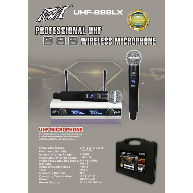 Mic wireless pewie UHF 898LX