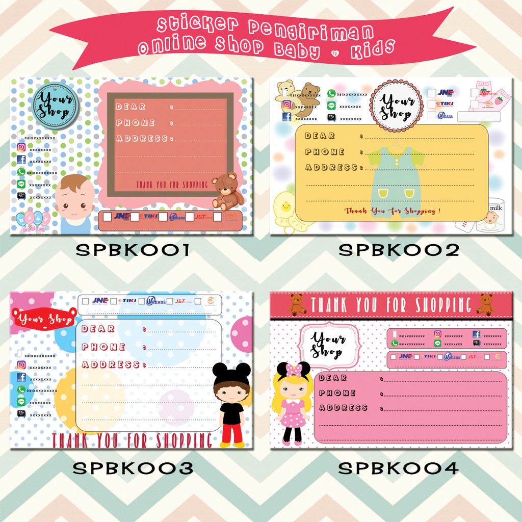 

Label Sticker Pengiriman Online Shop Baby & KIds