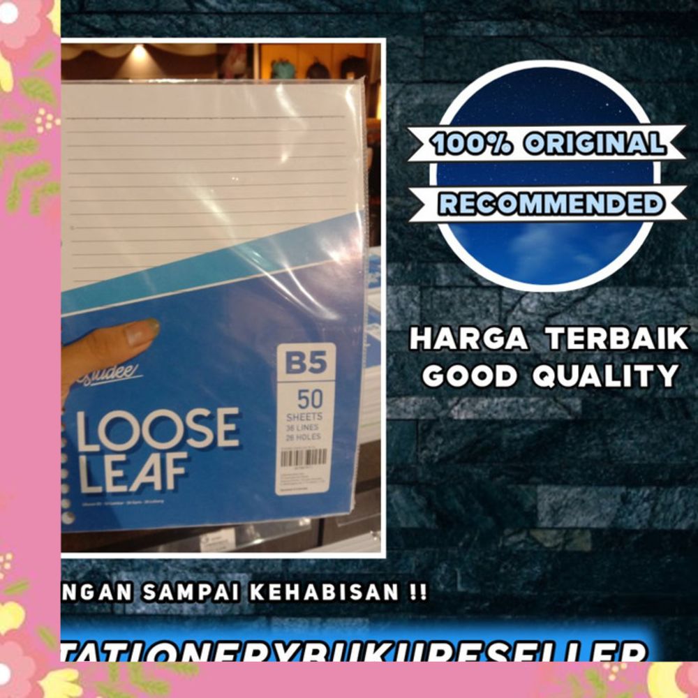 

Loose leaf B5 bergaris isi 50