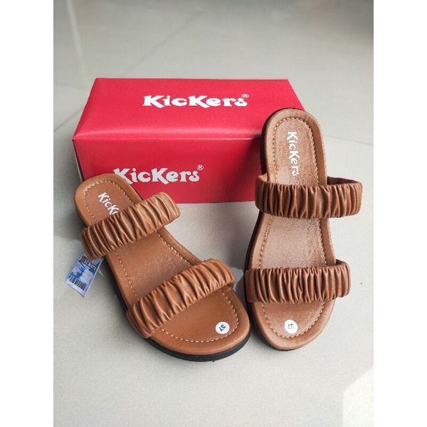 SANDAL WANITA KICKERS BAN 2 SLOP KERUT TERBARU