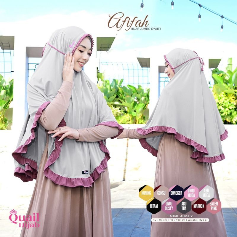 AFIFAH QUAIL HIJAB BERGO SYARI BIG HIJAB