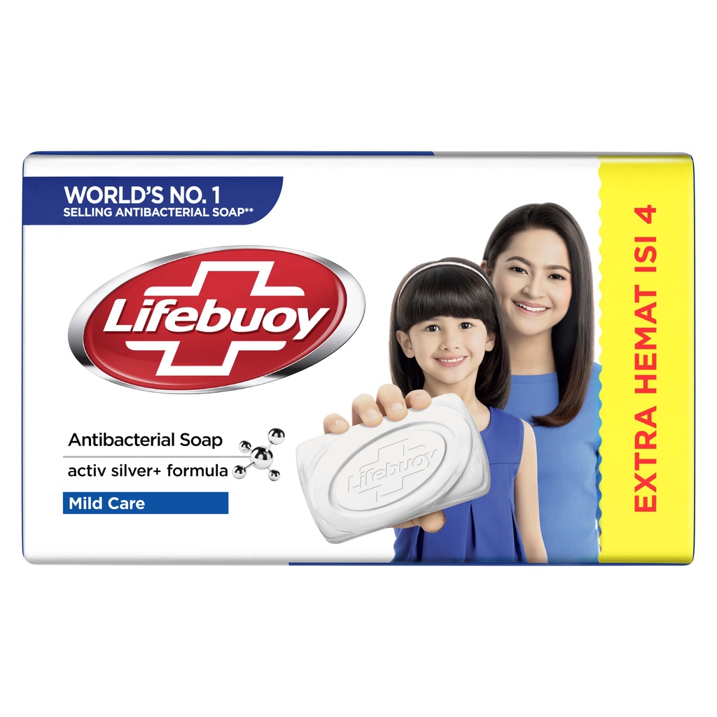 Lifebuoy Sabun Batang Mild Care 4x100 g x2