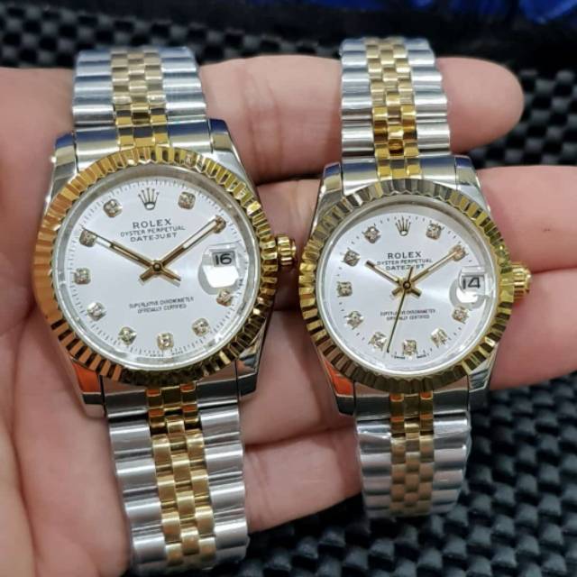 Jam Tangan Rolex Datejust Automatic Sapphire Glass Date Just Grde Ori