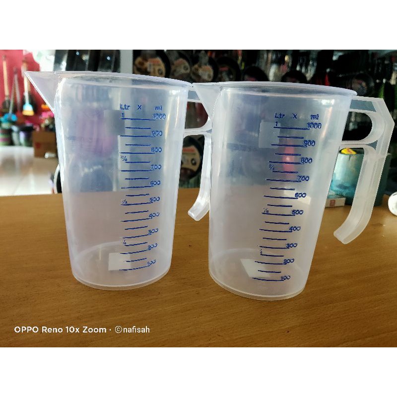 Gelas takar palstik GREEN LEAF 1000ml/ 1 liter,takaran AIR