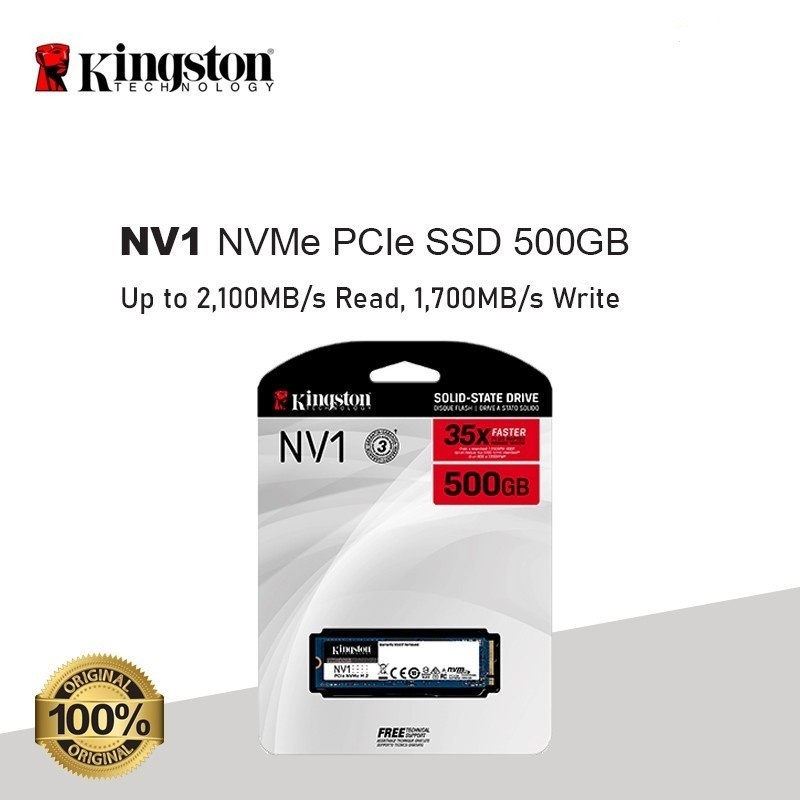 SSD Kingston NV1 500GB NVMe PCIe Gen3 - Ssd 500GB NVMe Kingston M2.2280 500GB