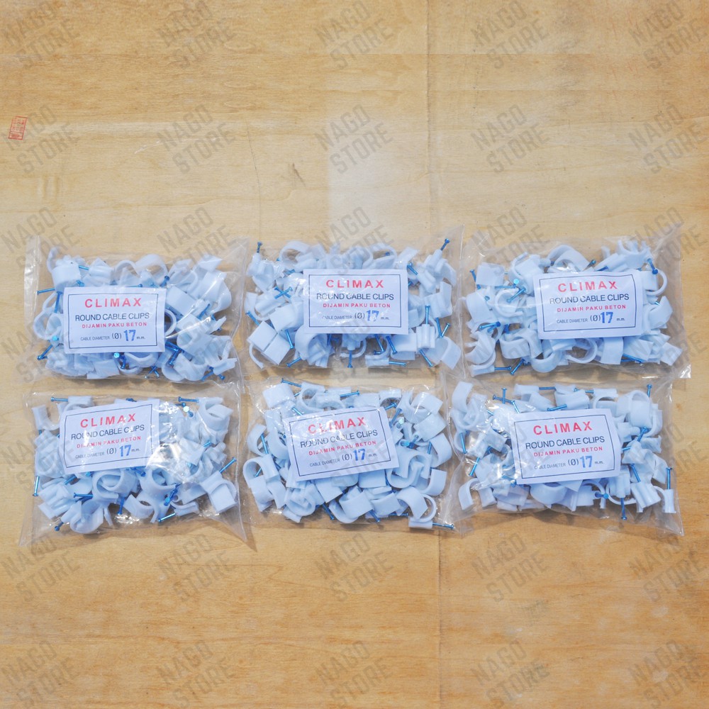 KLEM KABEL LISTRIK PLASTIK WARNA PUTIH DIJAMIN PAKU BETON ASLI UKURAN NO 14MM 17MM 19MM 22MM