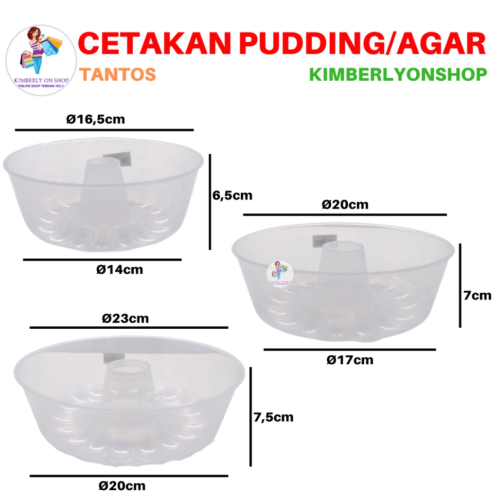 Cetakan Agar Pudding Plastik Loyang Jelly Bulat Serbaguna Tantos