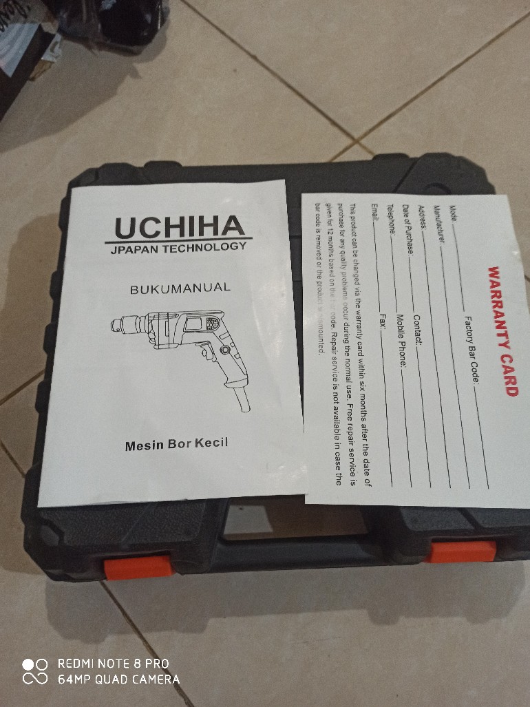 Mesin Impact Drill 13mm Mesin Bor Beton Tembok Besi Kayu Dll Bonos Mata Bor Mini 1 Set Harga Promo