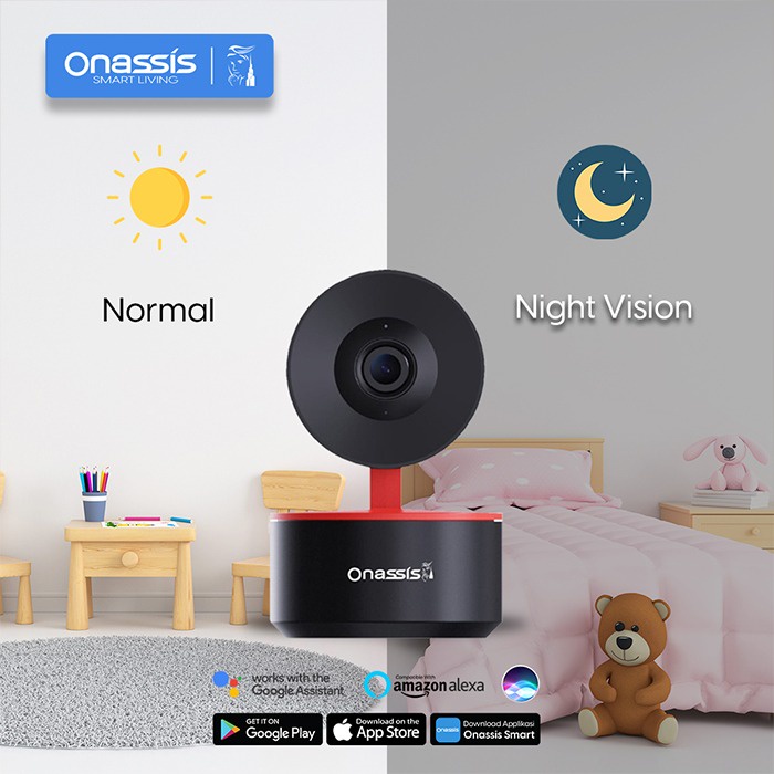 ONASSIS Smart Indoor Camera 359 IP Camera CCTV For Smart Home Pan/Tilt / CCTV INDOOR