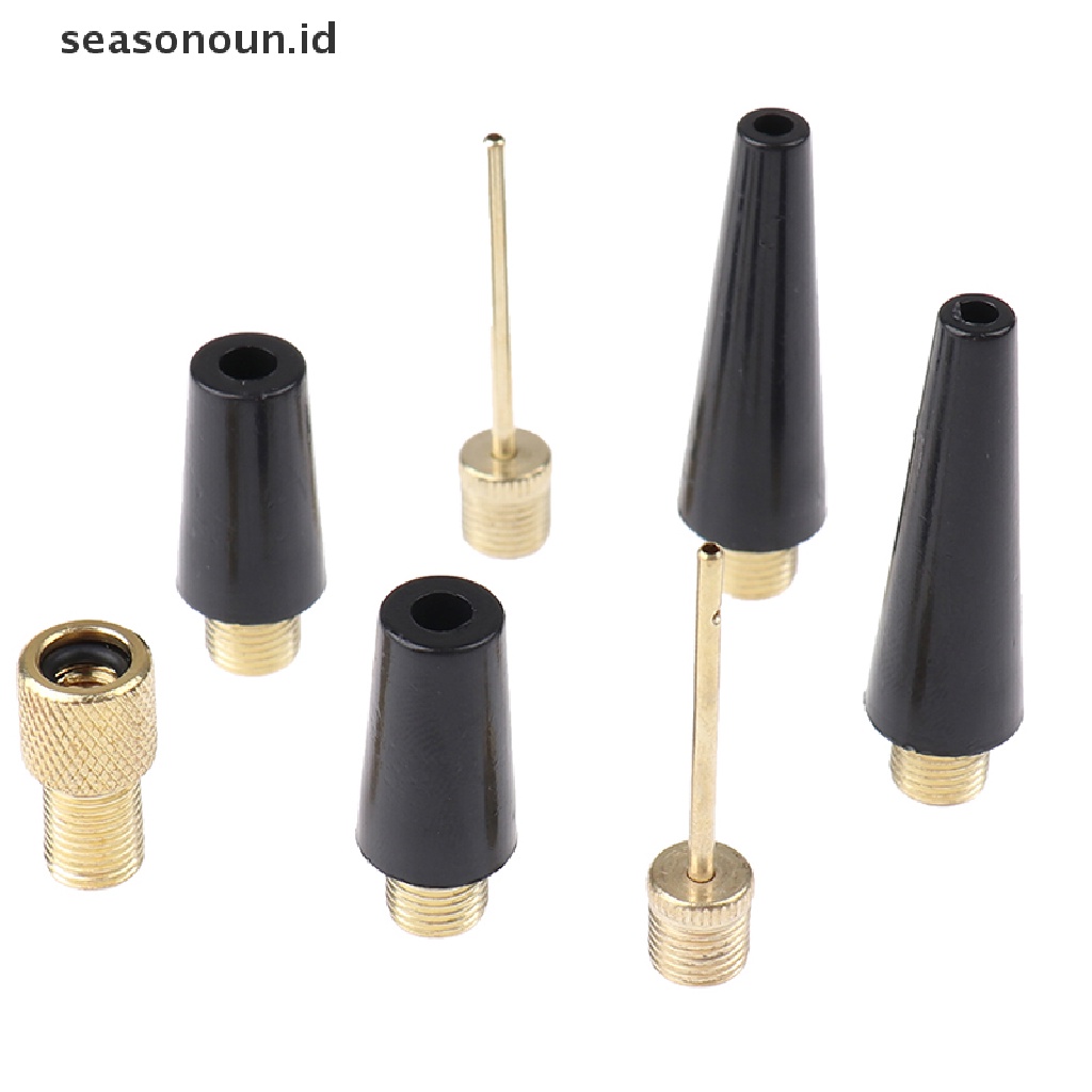 (seasonoun) 3 / 4pcs Adapter Nozzle Jarum Bola Untuk Pompa Ban Sepeda