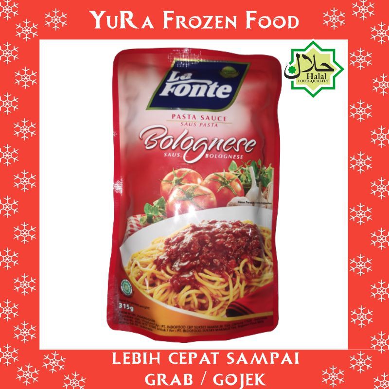 Saus Pasta Spaghetti LA FONTE Bolognese Saos Spageti 315 gr