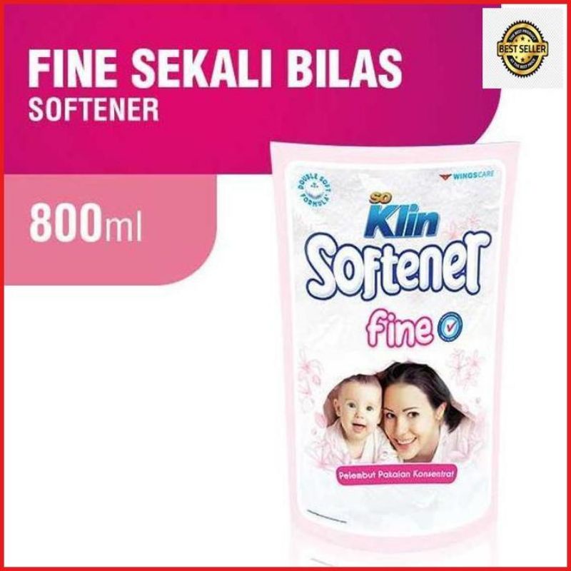 SO KLIN SOFTENER FINE PELEMBUT PAKAIAN 1x Bilas Soklin Softener Bayi Pewangi Pakaian Bayi