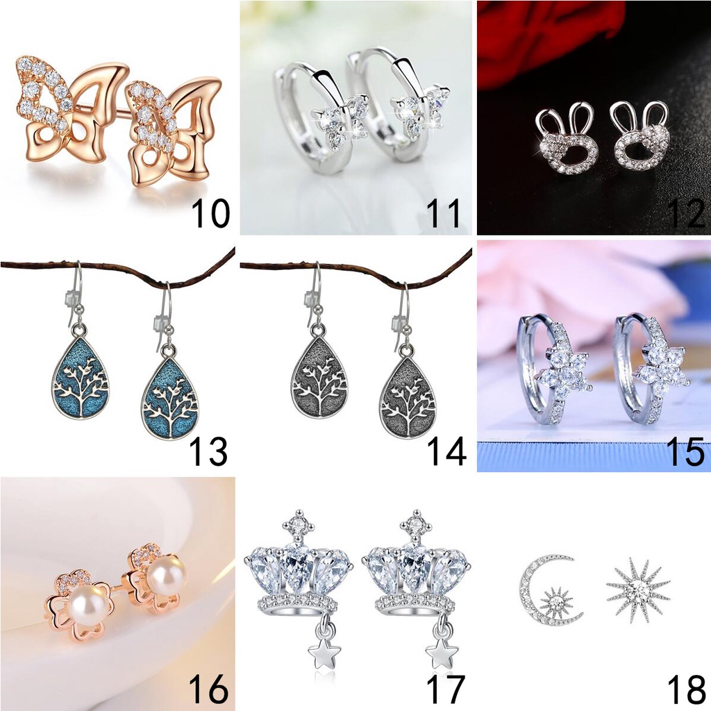 925 anting-anting perak murni, Busana sederhana, Anting-Anting wanita, Perhiasan Fashion Korea, Aksesoris telinga ED009