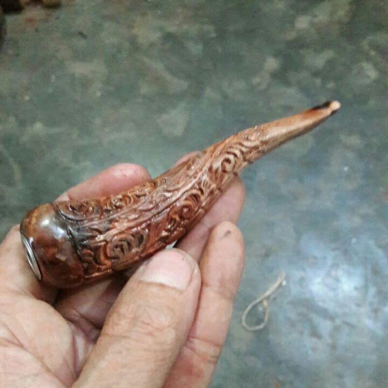 PIPA ONCE UKIR ETNIK KAYU STIGI/PIPA ONCE KAYU BERTUA