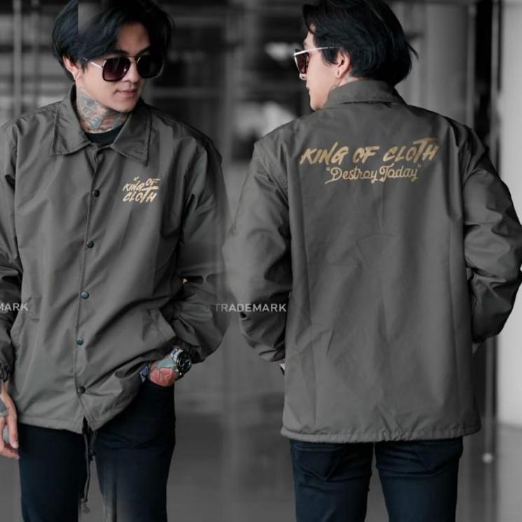 Tg31au22w ‣ JAKET WINDBREAKER INDIGO KING OF CLOTH - COACH PARASIT JAPAN SIMPLE CASUAL SPORTY RIDING