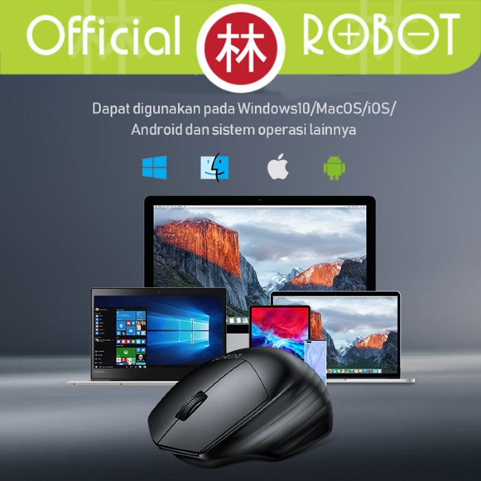 Robot M350 Wirelesss Mouse Multi Mode Bluetooth &amp; 2.4G USB Wireless