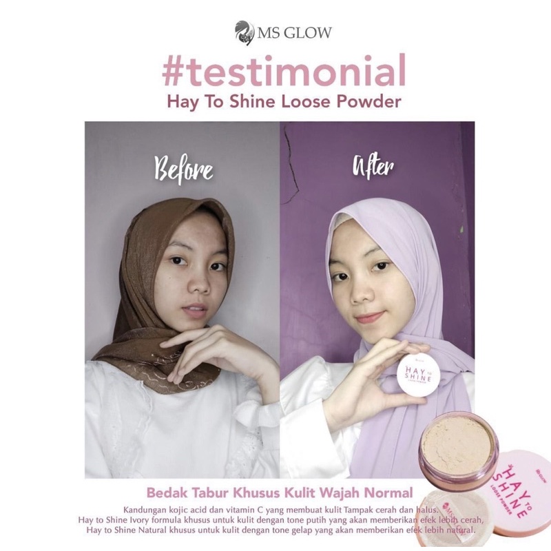 LOOSE POWDER BEDAK TABUR NATURAL MSGLOW