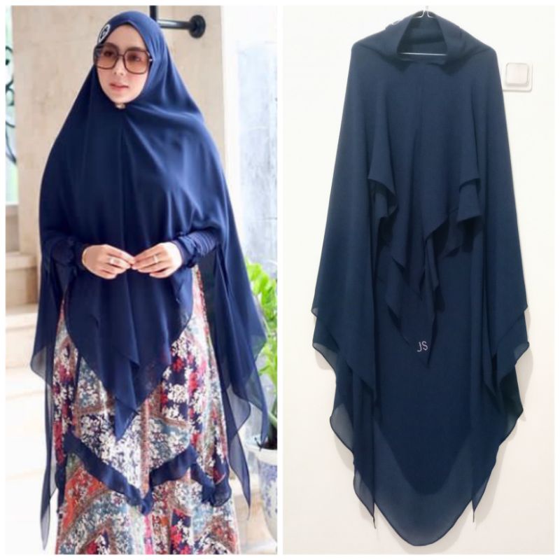Khimar Bilqish Jawhara Syari Navy No Yunia Qnanz Ys Signature Khanza maryam
