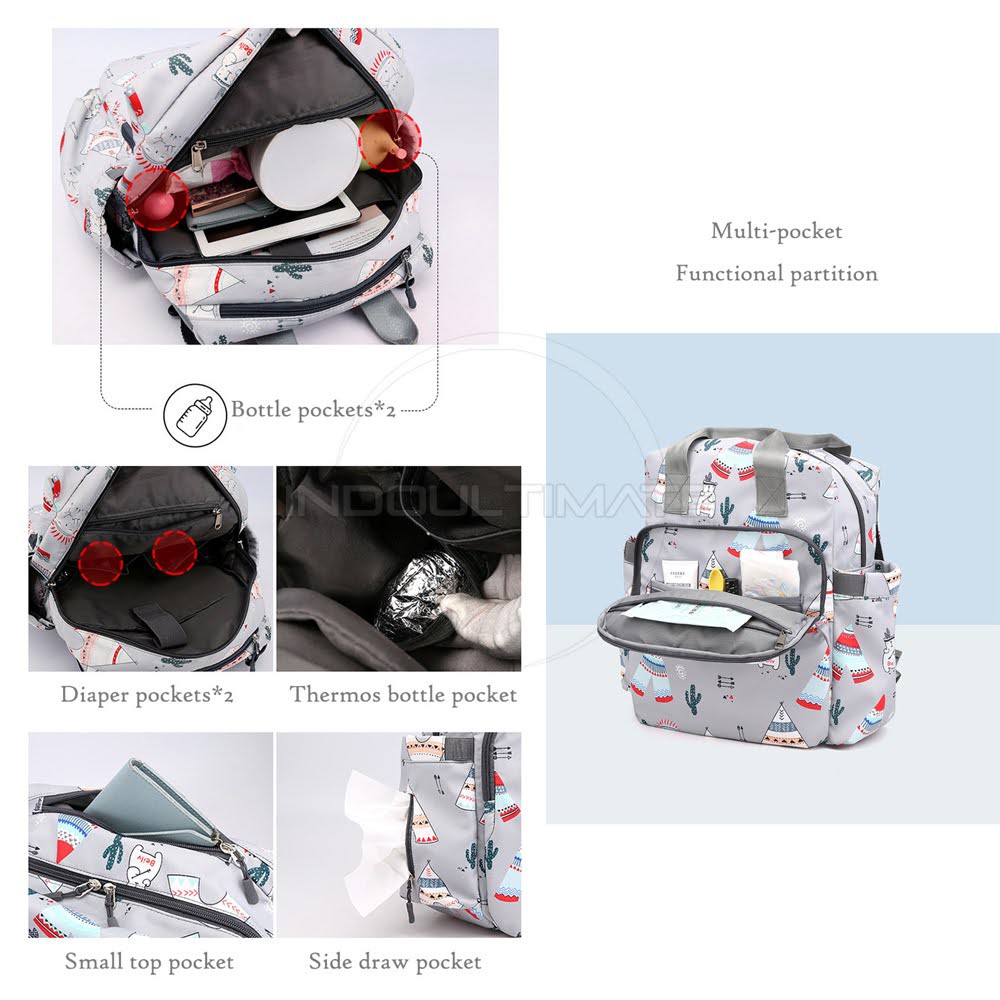 Tas Bayi Ransel Besar PREMIUM import Perlengkapan Travelling Baby diaper bag susu CC-795 CC-796