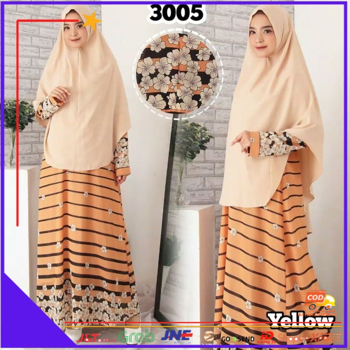 ❤BISA COD❤ HITJAB Baju Gamis Syari Syar’i Set Baju Gamis