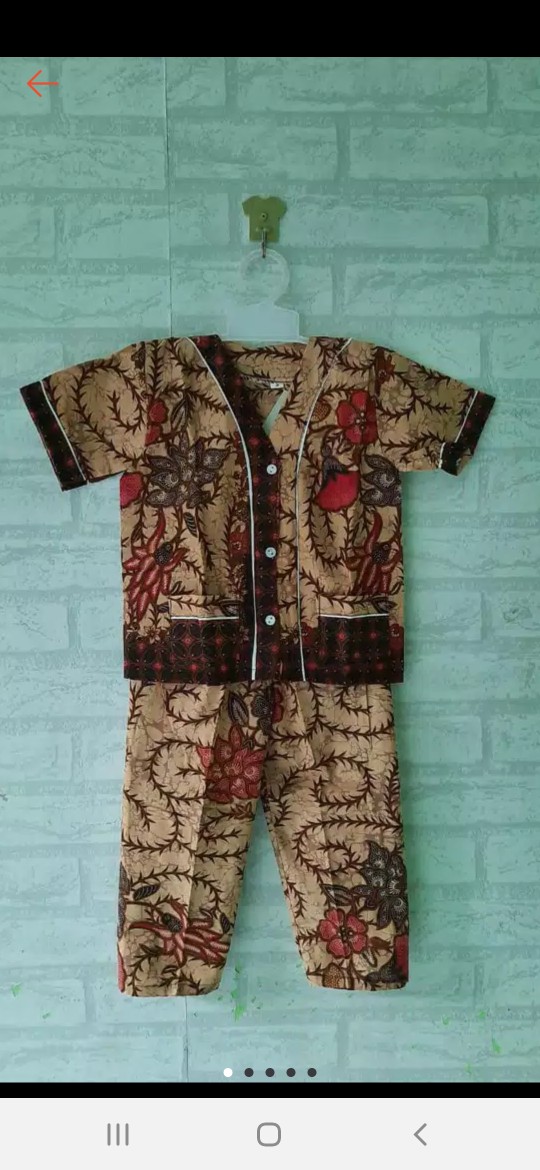 Setelan Piyama Batik Anak