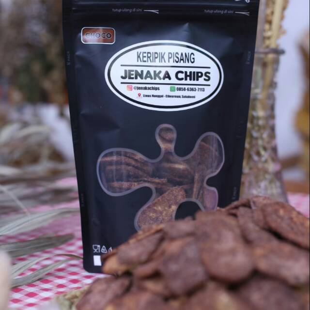 

Jenaka Chips ( Keripik pisang ) Rasa coklat