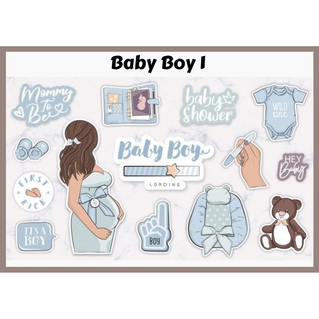 Sticker Pack Baby Boy New Mom Tumblr Aesthetic Murah Lucu