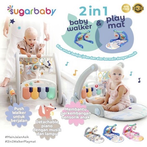 Sugarbaby 2in1 Baby Walker &amp; Playmat 0m+