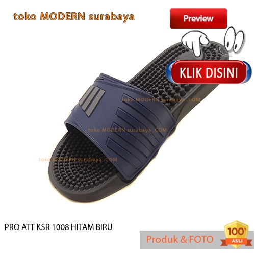 Sandal pria casual sandal slide karet murah PRO ATT KSR 1008 HITAM BIRU