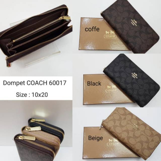 Dompet Fashion Wanita Panjang 1 Resleting Zipper Signature FREE BOX