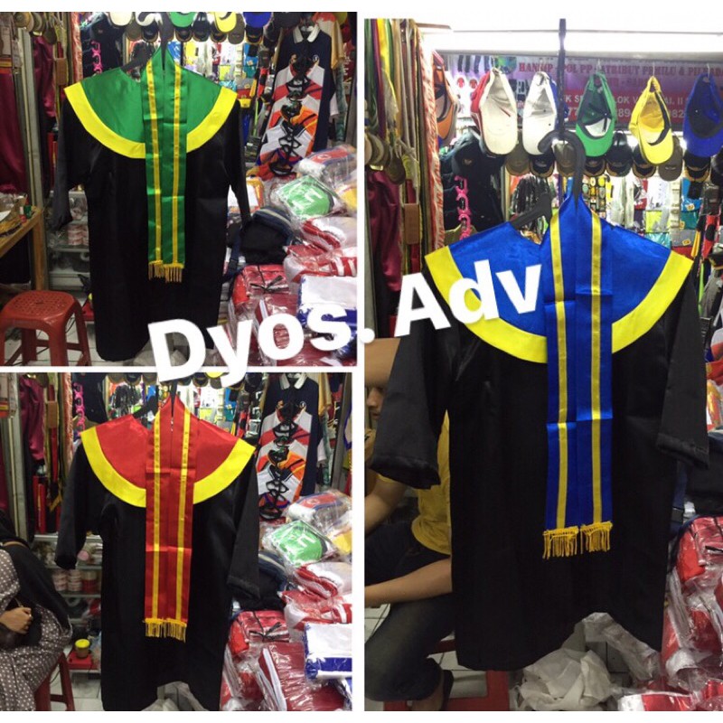 Toga wisuda SD toga SD toga wisuda untuk anak-anak bahan satin stok ready berkualitas