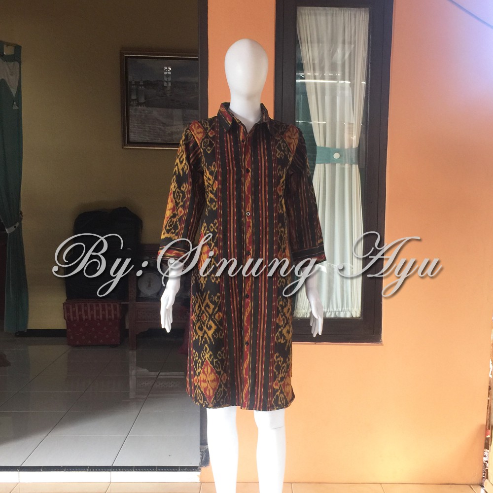 DRESS CASUAL  TUNIK TENUN JEPARA MOTIF TORAJA