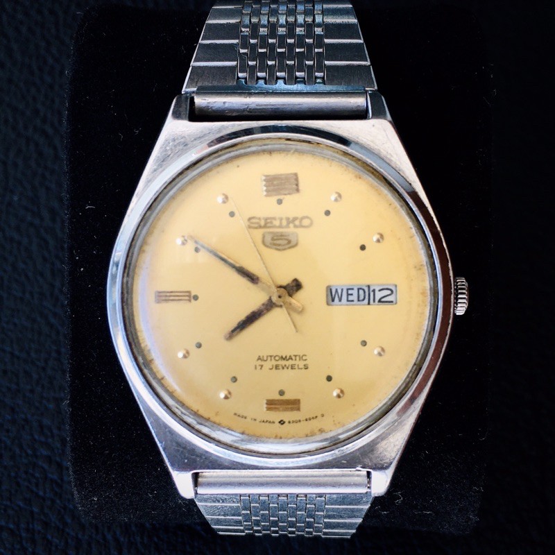 SEIKO5 AUTOMATIC GOLD ORIGINAL JAPAN | JAM OTOMATIS | JAM KUNO, JAM ANTIK