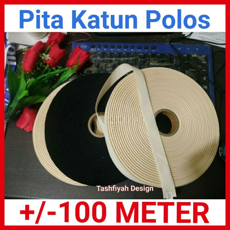 

Label Katun Polos 1cm 2cm 2,5cm 3 cm Pita Hitam