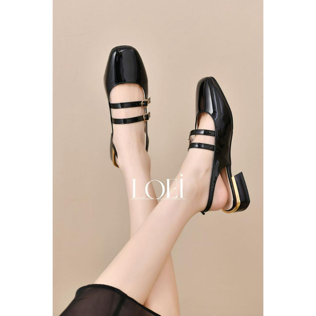 Sendal Korean Style Sepatu Jalan Jalan Wanita  Mary Jane Shoes 10077 Slip On Kekinian