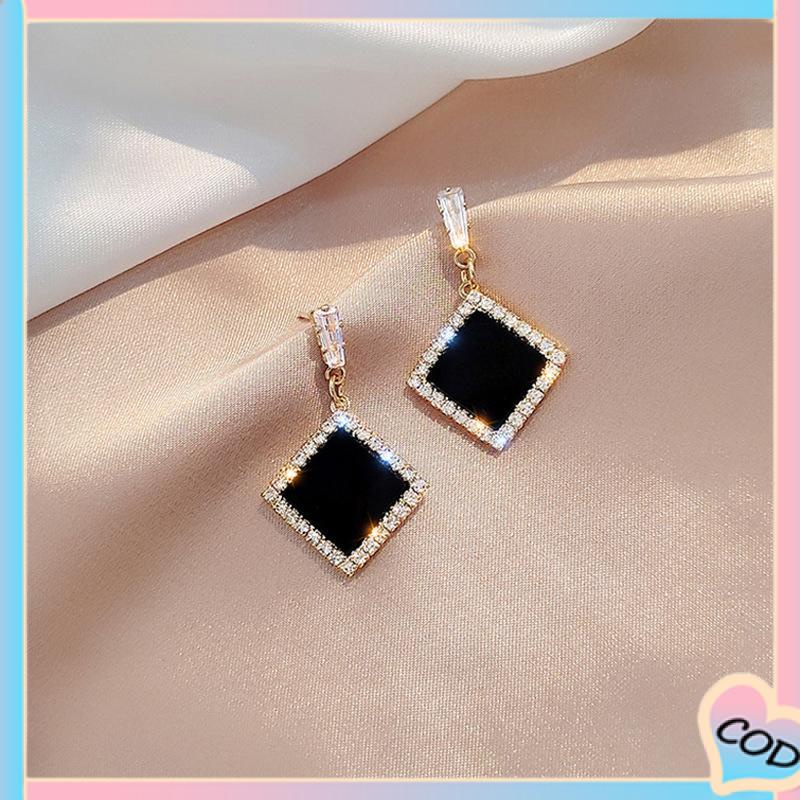 COD❤️ S925 Silver Needle Earrings Temperamen Fashion Kepribadian Anting Geometris Anting Wanita-A.one