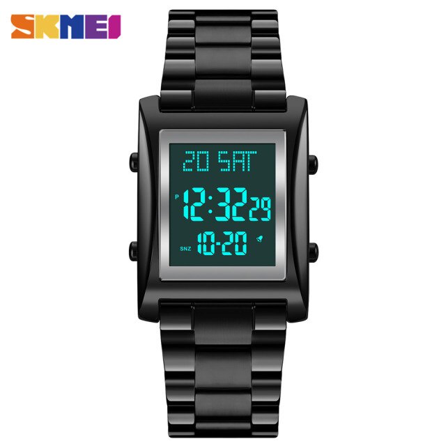 Jam Tangan Pria SKMEI 1812 Men Dual Time Jam Tangan Digital SKMEI Stainless Steel