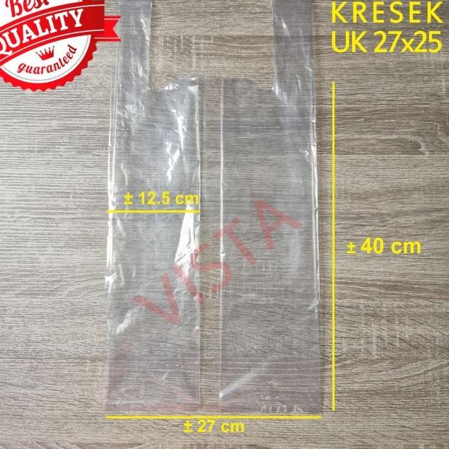 

Kantong Keresek Kresek Plastik PE Bening Ukuran DUS KUE 25x25, 500 GR