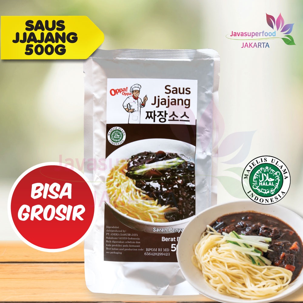 Saus Jjajang Halal Pasta Kedelai Hitam 500g Saus jjajangmyeon Oppa!Oppa