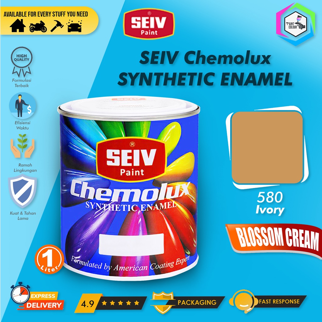 CAT BESI KAYU SEIV CHEMOLUX SUPER 580 Ivory