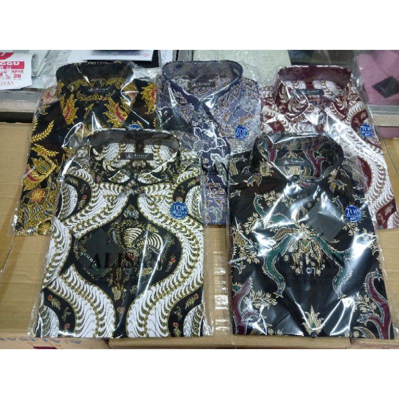 KEMEJA ALISAN LENGAN PENDEK JUMBO ( REGULER) 16,5 SAMPAI 17,5