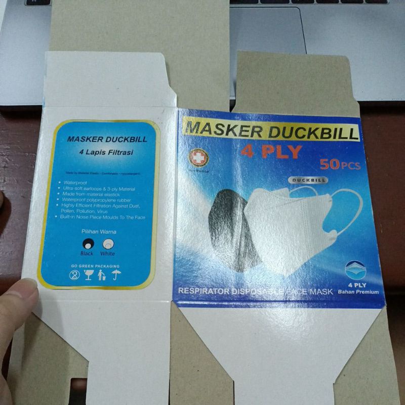 masker duckbill c-care 4ply warna warni isi 50 pcs