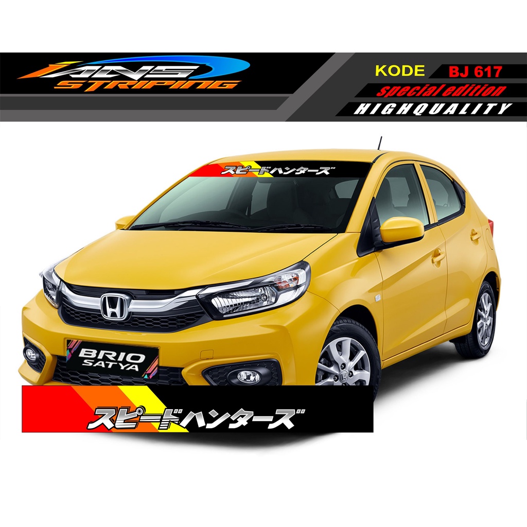 STICKER KACA DEPAN MOBIL JAZZ / BRIO / AGYA / AYLA / YARIS / MOBILIO / SEDAN BJ617