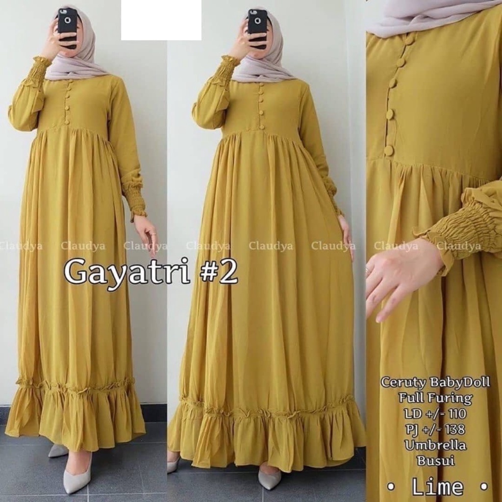 (AMD) GAMIS RUFFLE LIFIA DAILY BUSUI WANITA DRESS CERUTI