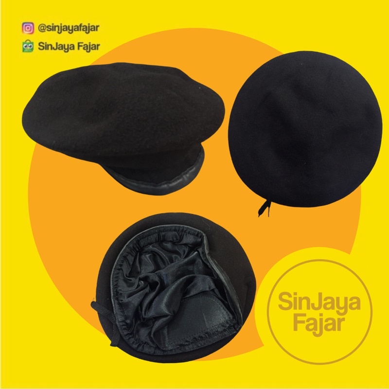 Topi Baret / Beret Pramuka Laki-Laki Seragam Sekolah FAJAR