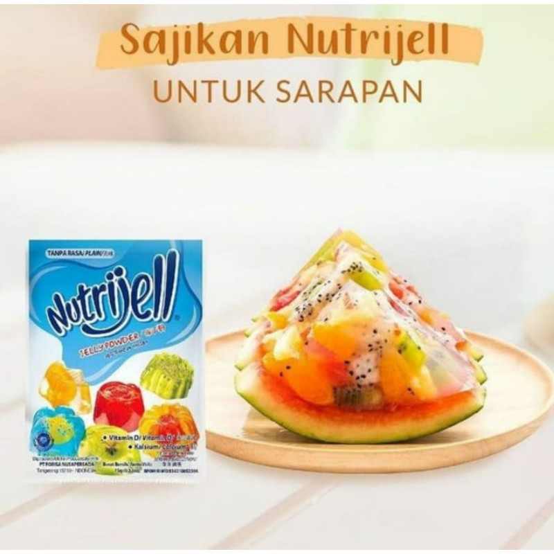 Nutrijell Plain / Tanpa Rasa kemasan reguler 15 gr per sachet