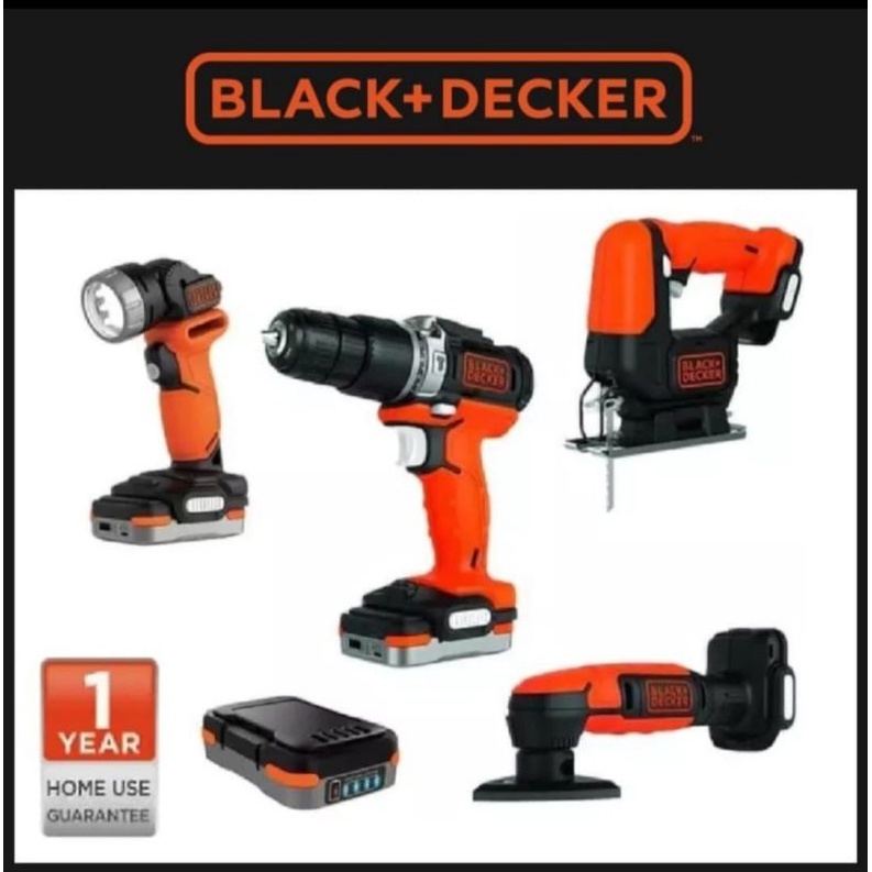 BLACK+DECKER GOPAK 4 TOOL COMBO KIT 4 IN 1 PERKAKAS BDCK123S1S-B1