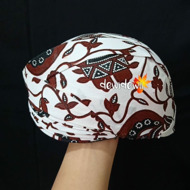 Blangkon SUNDA Polos, Motif Batik (Banyak Pilihan Motif)