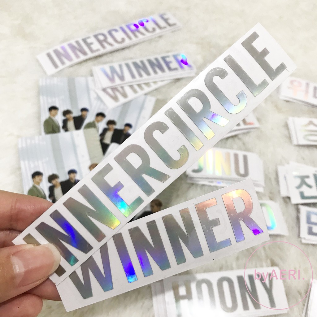 WINNER HOLOGRAM STICKER (NAME, HANGUL, DLL) KPOP HOLOGRAM CUTTING STICKER