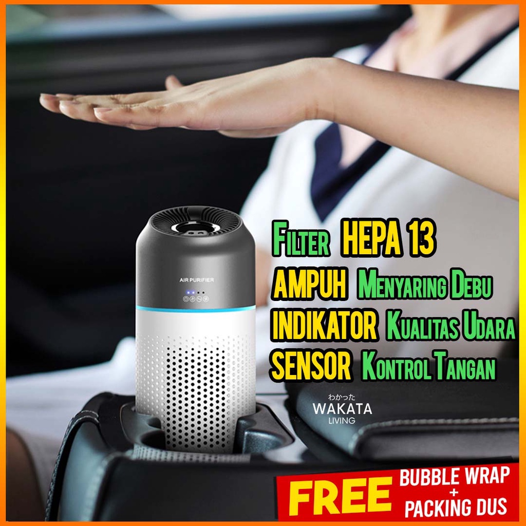 THOME Car Air Purifier Mobil Mini / Pembersih Udara Mobil HEPA Filter Portable + Karbon Aktif